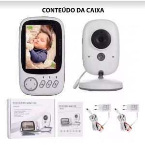 Baba Eletrônica Com Monitor Visão Noturna, Câmera c/ Audio Sensor de Temperatura ANJGG