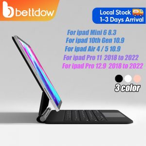 Bettdow Teclado Mágico para ipad Pro 1112.9 Air 4 5 Air6 10th Gen Mini6 Caso Teclado Bluetooth Sem Fio iPad não incluído