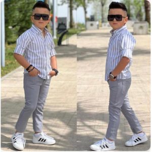 Calça sarja INFANTIL Menino Slim Sarja Infanto Juvenil Skinny Criança