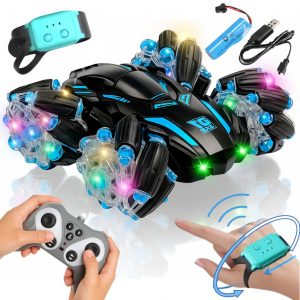 Carrinho Controle Remoto Maluco Sensor De Mão Recarregável Gira 360