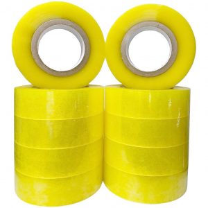 Fita Tipo Durex transparente Kit Com 10 Rolos de 500m Para Embalar Presente Fechar Caixa Resistente Barato Pronta Entrega