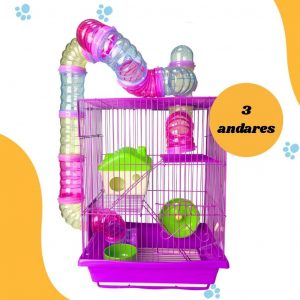 Gaiola Hamster Roedores Completa 3 Andares Savana Pet