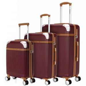 Kit 3 Mala De Viagem P M G Reforçada Rígida Roda 360° Primicia Espaçosa