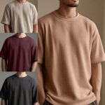 Kit 4 Camiseta Oversized Masculino Tecido Texturizado