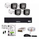 Kit 4 Câmeras Intelbras 1120b Fullcolor Dvr Intelbras 4ch Completo Hd 500gb