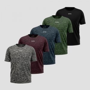 Kit 5 Camisetas Dry Alpha Co Masculina