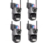 KIT Câmera De Segurança Externa Lente IC ou V380 Dupla Com Sirene Wifi 6mp Full Hd 4K 360graus Visão Noturna