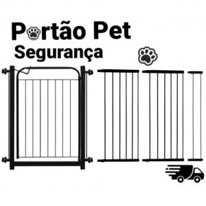 Portão Pet Grade Para Cachorro (78cm A 153cm) Cercado de Proteção
