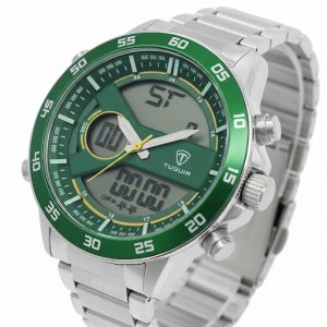 Relógio Masculino Tuguir AnaDigi KT1161 Prata e Verde