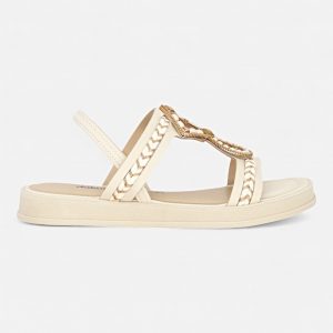 Sandalia Dakota Flatform Conforto Feminina Pedraria Macia Original