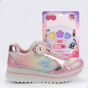 Tenis infantil Menina Tenis infantil Feminino Criança Sereia Rosa Tenis Menina Com 1 Maquiagem De Presente