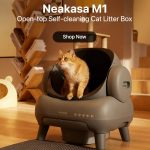 Caixa de areia para gatos Neabot M1 Totalmente fechada Gaveta do vaso sanitário Gatinhos pequenos Desodorante